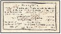 1820, recepis na balík z Vídně do Polné
