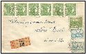 1920, doporučený dopis, první čs. známky - Hradčany