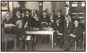 1925, zaměstnanci pošty s poštmistrem Gustavem Putterlíkem