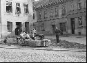 1950, výkopové práce pro umístění sochy Hébé