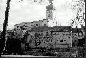 pohled z ulice Karla Čapka přes Špačkův rybník