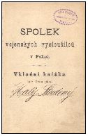 1883, vkladní knížka Spolku vojenských vysloužilců